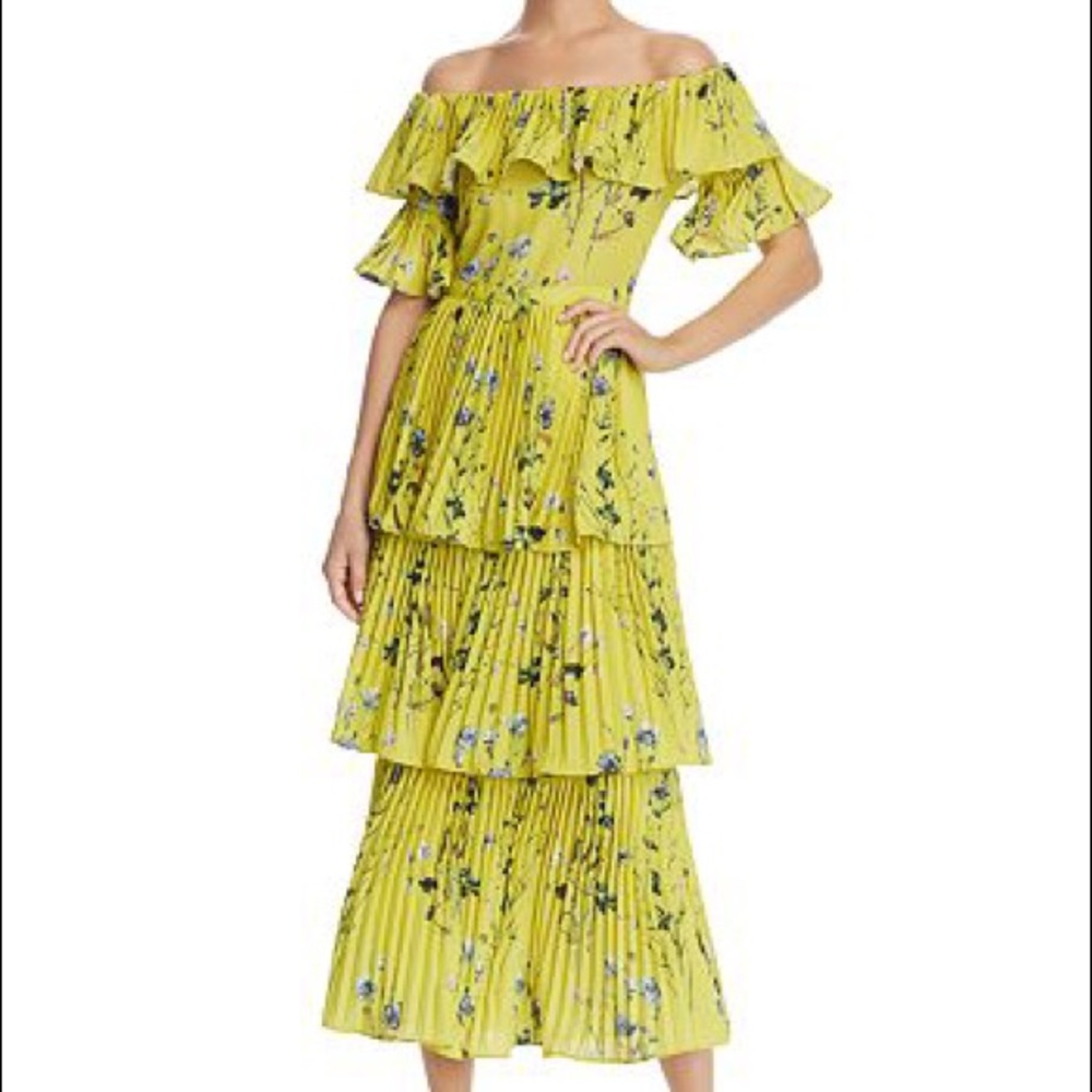 AQUA Pleated Tiered Maxi Dress - Picture 5 of 6